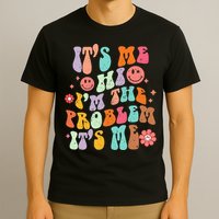 Funny Sarcasm Humor I'm A Problem Retro Groovy T-Shirt