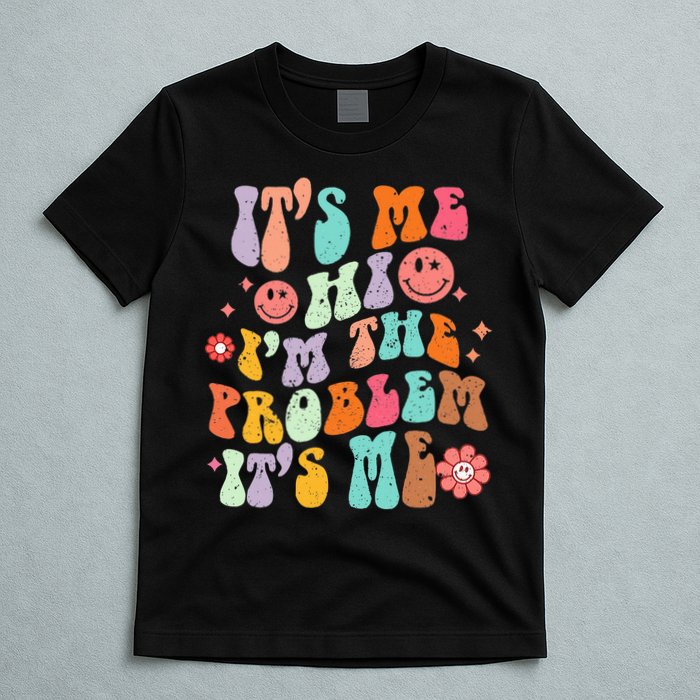 Funny Sarcasm Humor I'm A Problem Retro Groovy T-Shirt