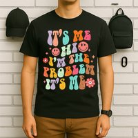 Funny Sarcasm Humor I'm A Problem Retro Groovy T-Shirt