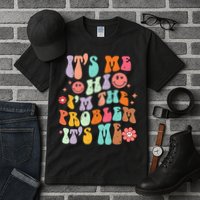 Funny Sarcasm Humor I'm A Problem Retro Groovy Tall T-Shirt