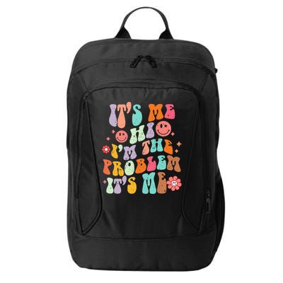 Funny Sarcasm Humor I'm A Problem Retro Groovy City Backpack