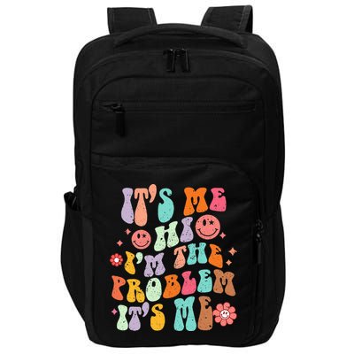 Funny Sarcasm Humor I'm A Problem Retro Groovy Impact Tech Backpack