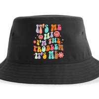 Funny Sarcasm Humor I'm A Problem Retro Groovy Sustainable Bucket Hat
