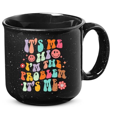 Funny Sarcasm Humor I'm A Problem Retro Groovy 15oz Campfire Ceramic Mug