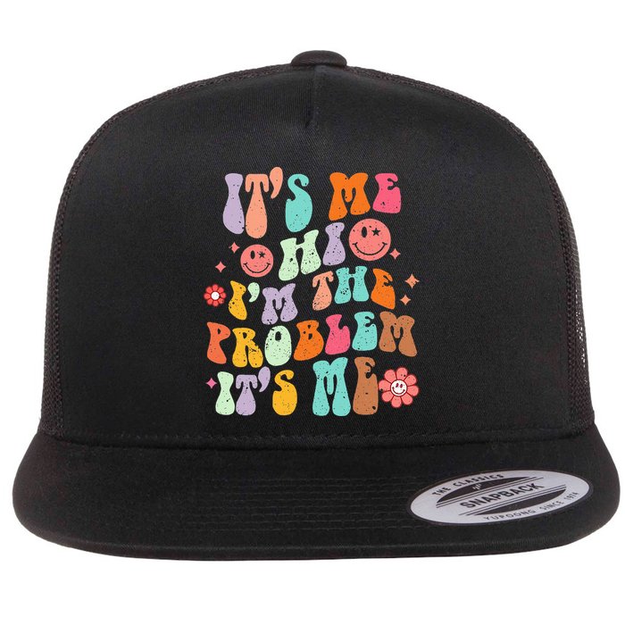 Funny Sarcasm Humor I'm A Problem Retro Groovy Flatbill Hat
