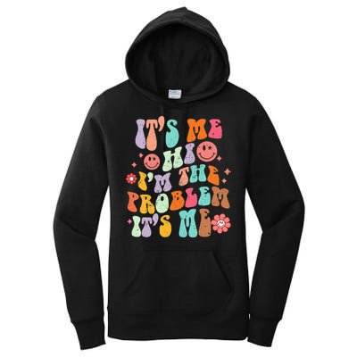 Funny Sarcasm Humor I'm A Problem Retro Groovy Women's Pullover Hoodie