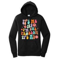 Funny Sarcasm Humor I'm A Problem Retro Groovy Women's Pullover Hoodie