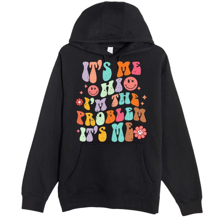 Funny Sarcasm Humor I'm A Problem Retro Groovy Premium Pullover Hoodie