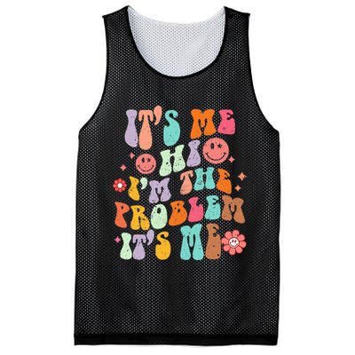 Funny Sarcasm Humor I'm A Problem Retro Groovy Mesh Reversible Basketball Jersey Tank