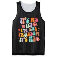 Funny Sarcasm Humor I'm A Problem Retro Groovy Mesh Reversible Basketball Jersey Tank