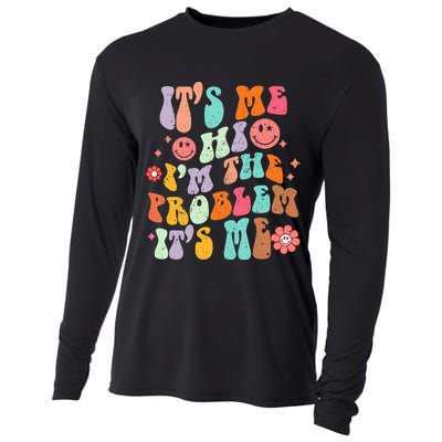 Funny Sarcasm Humor I'm A Problem Retro Groovy Cooling Performance Long Sleeve Crew