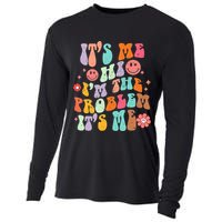 Funny Sarcasm Humor I'm A Problem Retro Groovy Cooling Performance Long Sleeve Crew