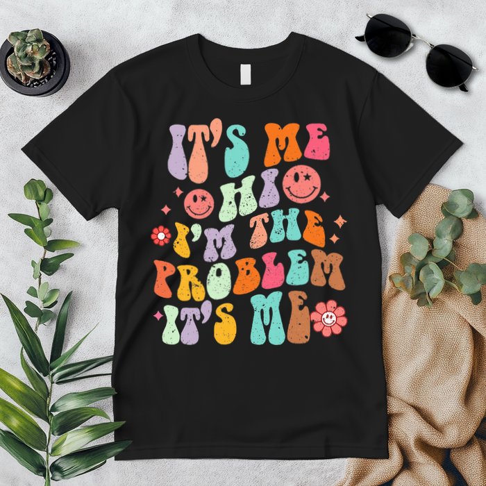 Funny Sarcasm Humor I'm A Problem Retro Groovy Premium T-Shirt