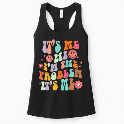 Funny Sarcasm Humor I'm A Problem Retro Groovy Womens Tank Top