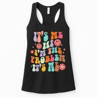 Funny Sarcasm Humor I'm A Problem Retro Groovy Womens Tank Top