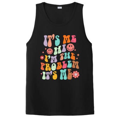 Funny Sarcasm Humor I'm A Problem Retro Groovy PosiCharge Competitor Tank