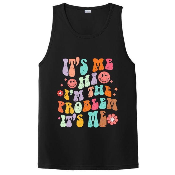 Funny Sarcasm Humor I'm A Problem Retro Groovy PosiCharge Competitor Tank