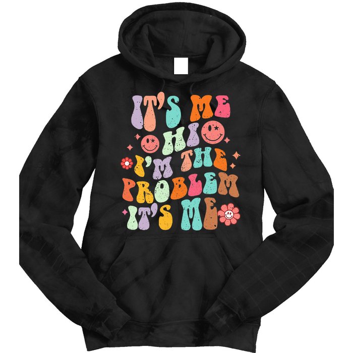 Funny Sarcasm Humor I'm A Problem Retro Groovy Tie Dye Hoodie