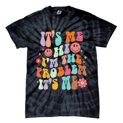 Funny Sarcasm Humor I'm A Problem Retro Groovy Tie-Dye T-Shirt