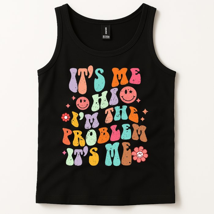 Funny Sarcasm Humor I'm A Problem Retro Groovy Tank Top