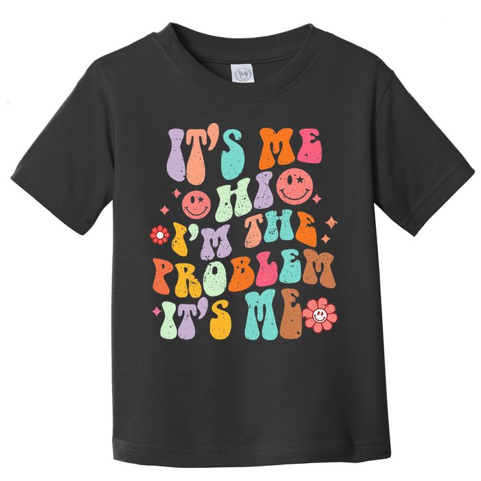 Funny Sarcasm Humor I'm A Problem Retro Groovy Toddler T-Shirt