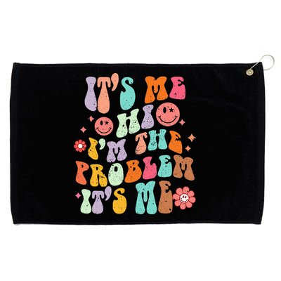 Funny Sarcasm Humor I'm A Problem Retro Groovy Grommeted Golf Towel