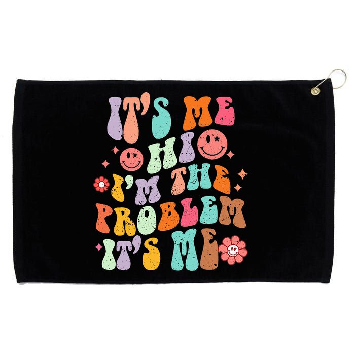 Funny Sarcasm Humor I'm A Problem Retro Groovy Grommeted Golf Towel