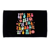 Funny Sarcasm Humor I'm A Problem Retro Groovy Microfiber Hand Towel