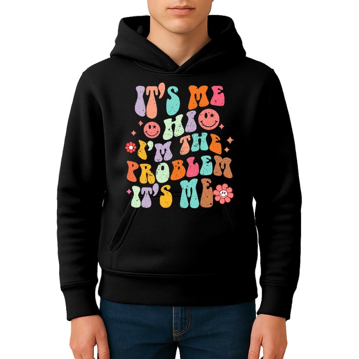 Funny Sarcasm Humor I'm A Problem Retro Groovy Kids Hoodie