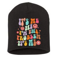 Funny Sarcasm Humor I'm A Problem Retro Groovy Short Acrylic Beanie