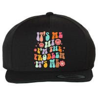 Funny Sarcasm Humor I'm A Problem Retro Groovy Wool Snapback Cap