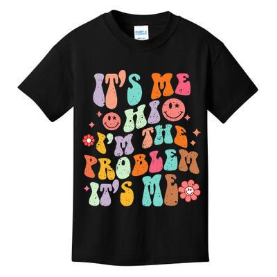 Funny Sarcasm Humor I'm A Problem Retro Groovy Kids T-Shirt
