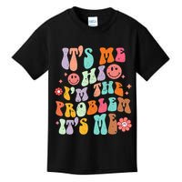 Funny Sarcasm Humor I'm A Problem Retro Groovy Kids T-Shirt