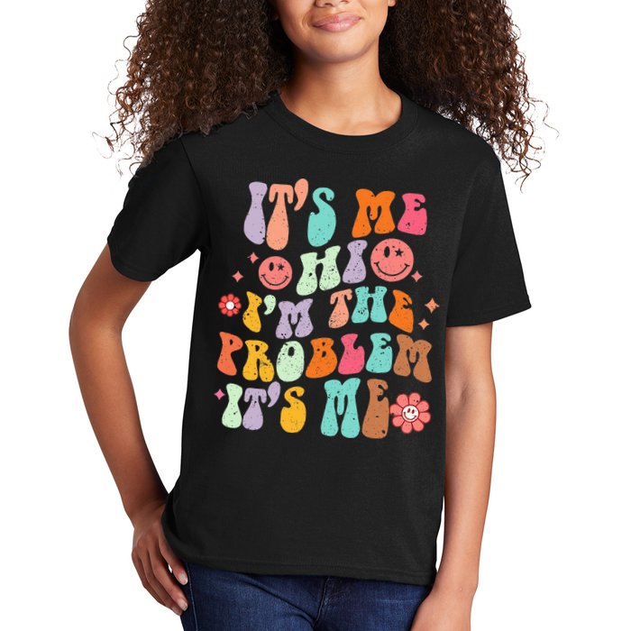 Funny Sarcasm Humor I'm A Problem Retro Groovy Kids T-Shirt
