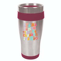 Funny Sarcasm Humor I'm A Problem Retro Groovy 16oz Travel Tumbler