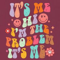 Funny Sarcasm Humor I'm A Problem Retro Groovy 16oz Travel Tumbler
