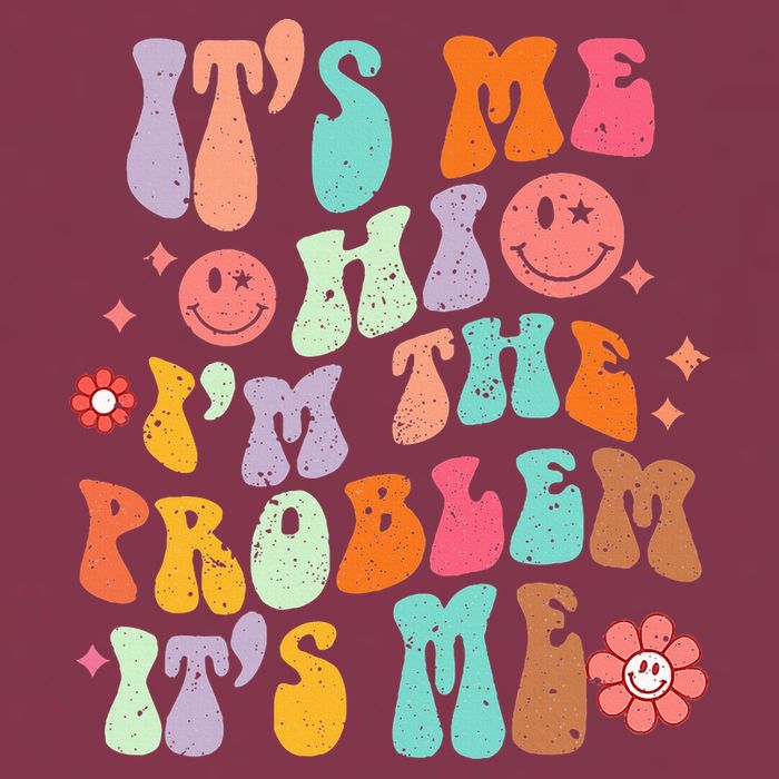 Funny Sarcasm Humor I'm A Problem Retro Groovy 16oz Travel Tumbler