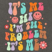 Funny Sarcasm Humor I'm A Problem Retro Groovy Cotton Canvas Backpack