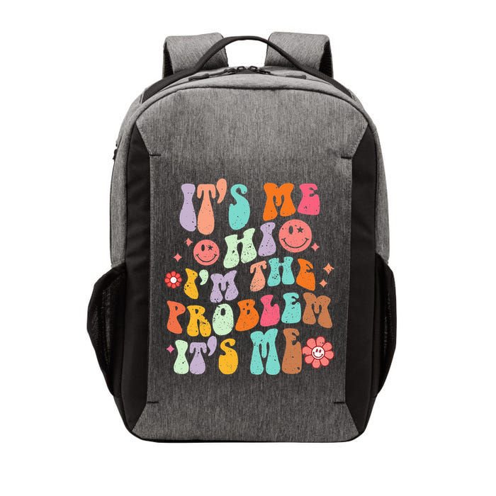 Funny Sarcasm Humor I'm A Problem Retro Groovy Vector Backpack
