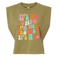 Funny Sarcasm Humor I'm A Problem Retro Groovy Garment-Dyed Women's Muscle Tee