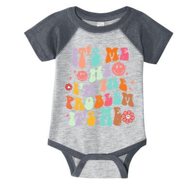 Funny Sarcasm Humor I'm A Problem Retro Groovy Infant Baby Jersey Bodysuit