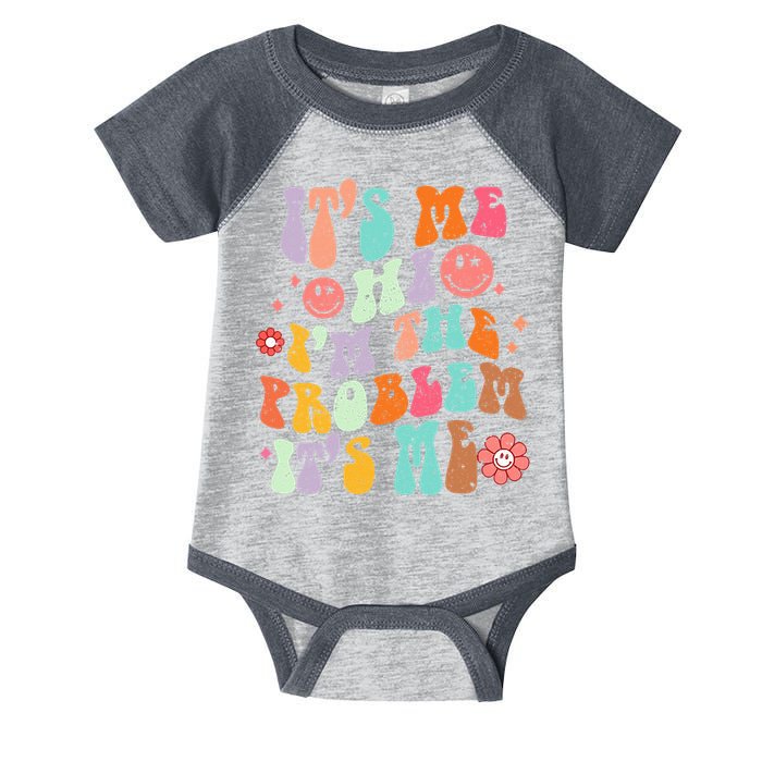 Funny Sarcasm Humor I'm A Problem Retro Groovy Infant Baby Jersey Bodysuit