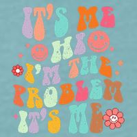 Funny Sarcasm Humor I'm A Problem Retro Groovy Sueded Cloud Jersey T-Shirt