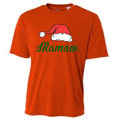 Funny Santa Hat Christmas Costume Family Matching Mamaw Gift Cooling Performance Crew T-Shirt