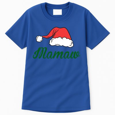 Funny Santa Hat Christmas Costume Family Matching Mamaw Gift Tall T-Shirt