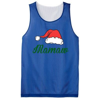 Funny Santa Hat Christmas Costume Family Matching Mamaw Gift Mesh Reversible Basketball Jersey Tank