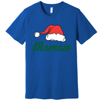 Funny Santa Hat Christmas Costume Family Matching Mamaw Gift Premium T-Shirt