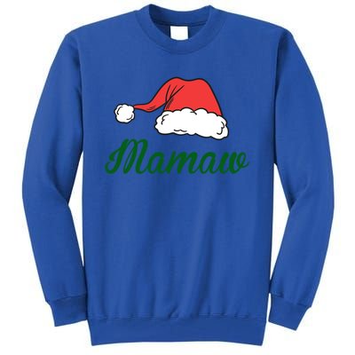 Funny Santa Hat Christmas Costume Family Matching Mamaw Gift Tall Sweatshirt