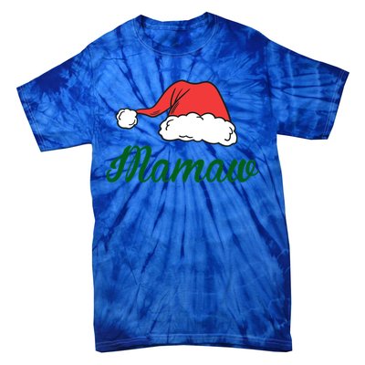 Funny Santa Hat Christmas Costume Family Matching Mamaw Gift Tie-Dye T-Shirt