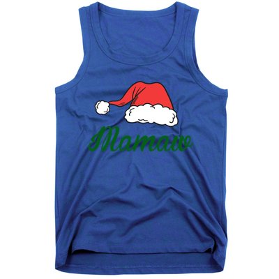 Funny Santa Hat Christmas Costume Family Matching Mamaw Gift Tank Top